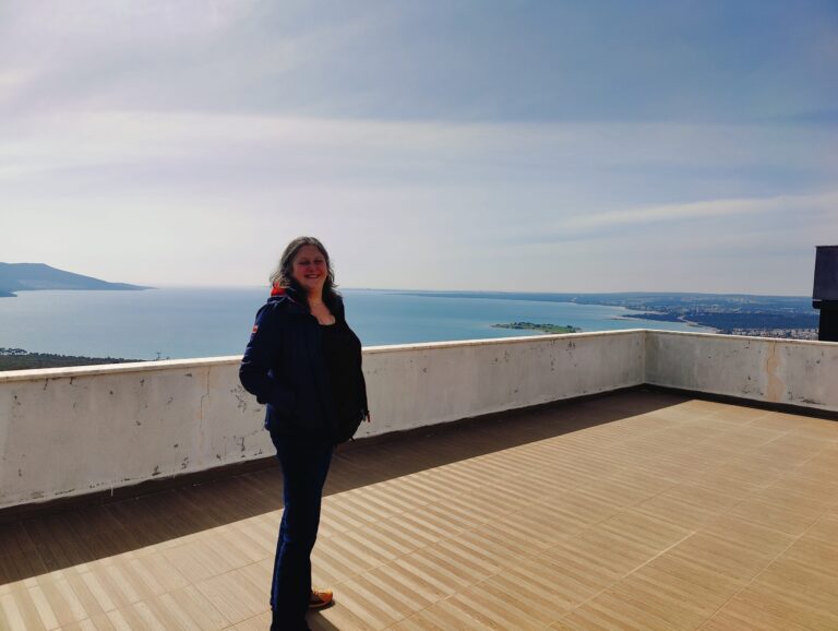 Maria on terrace